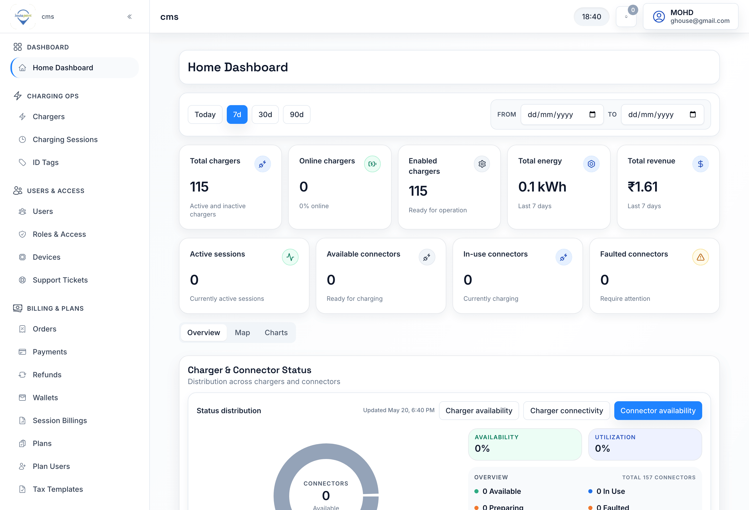 OCPP / OCPI CSMS preview